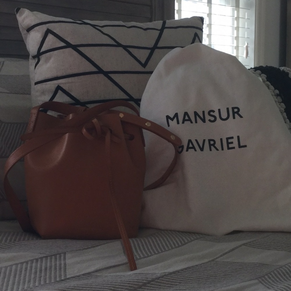 Mansur Gavriel bucket bag mini mini -Cammello Rosa